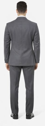 Mid Grey Textured Tuxedo Three Piece Set with Satin Trim - Wedding - Prom