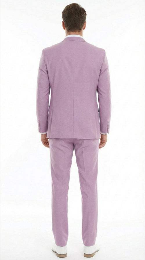 Men’s Dusty Rose 3 Piece Suit – Modern Pink Formal Suit Set for Wedding, Prom and Special Events Pinkish Color