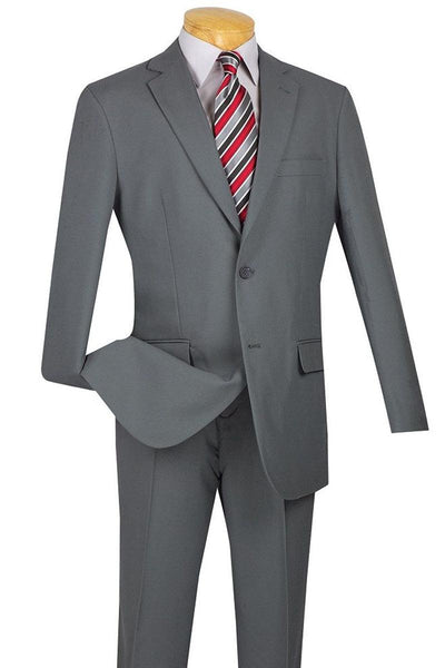 Modern Wool-Feel Apollo King Suit: Light Grey, 2-Button, Modern Fit. - Elegant Mensattire