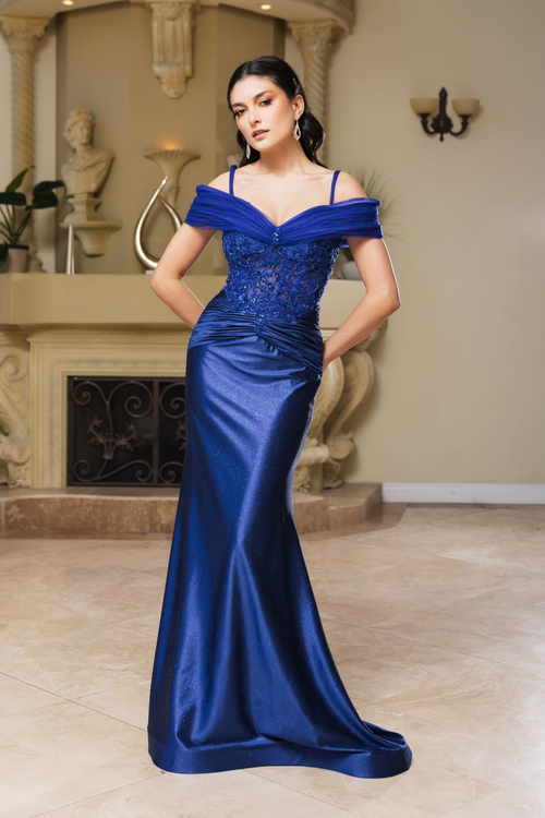 Mother Of The Bride Dress Off The Shoulder Sequin Gown By May Queen MQ2151-New Collection
