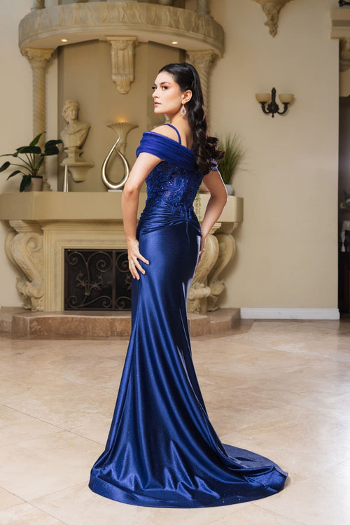 Mother Of The Bride Dress Off The Shoulder Sequin Gown By May Queen MQ2151-New Collection