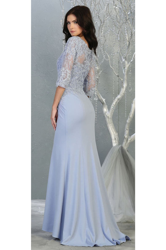 3/4 Sleeve Mother Of The Bride Dress Long Mermaid Gala Evening Gown