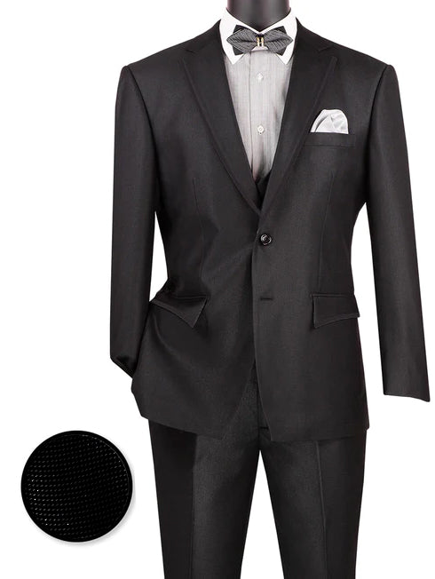 Royal Blue Slim Fit Men's 2 Piece Business Suit 2 Button by Vinci
