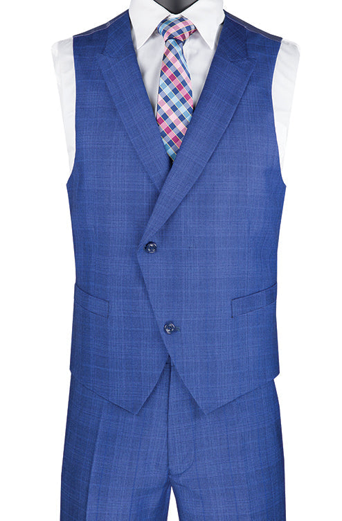 Slim Fit Men's Suit 2 Piece 2 Button in Light Beige by Vinci