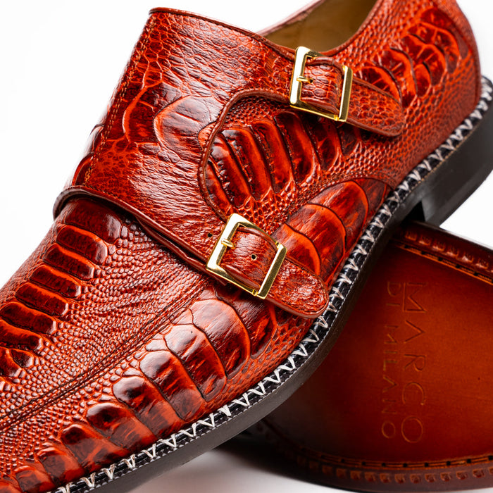 Marco Di Milano Napoli Rustic Cognac Leather Shoes