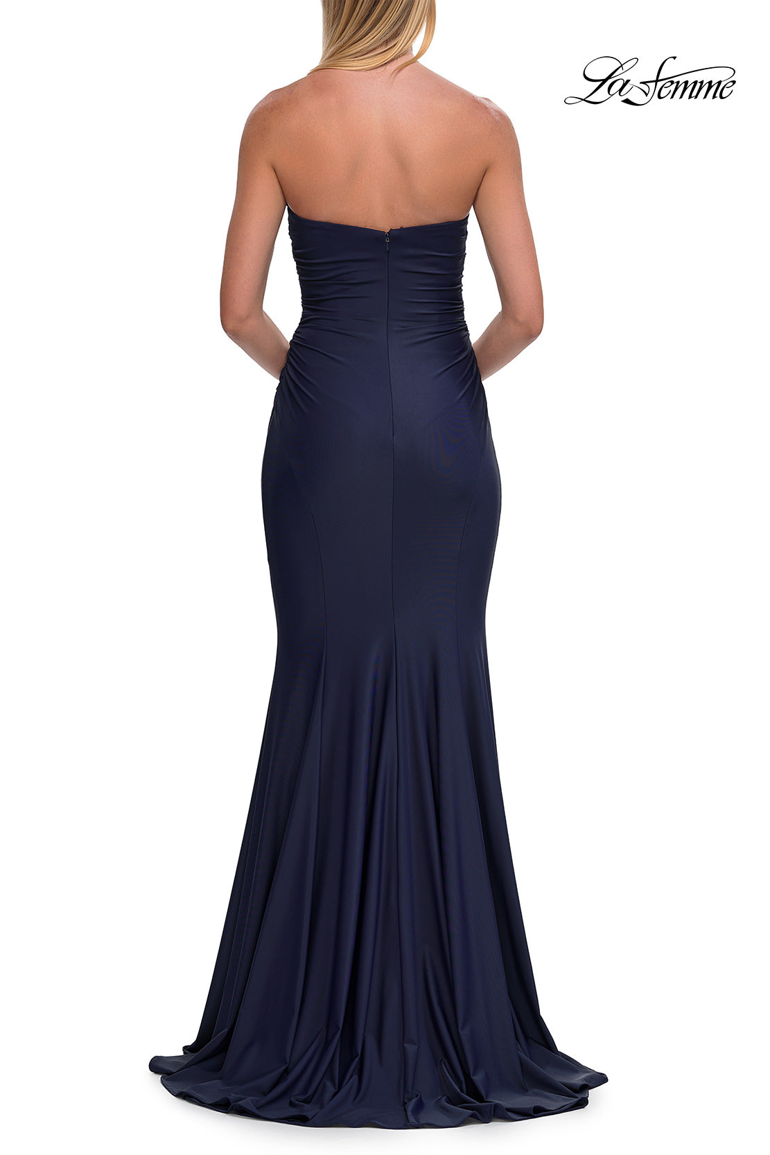 La Femme 33403 Semi Sweetheart Ruched Waist Gown