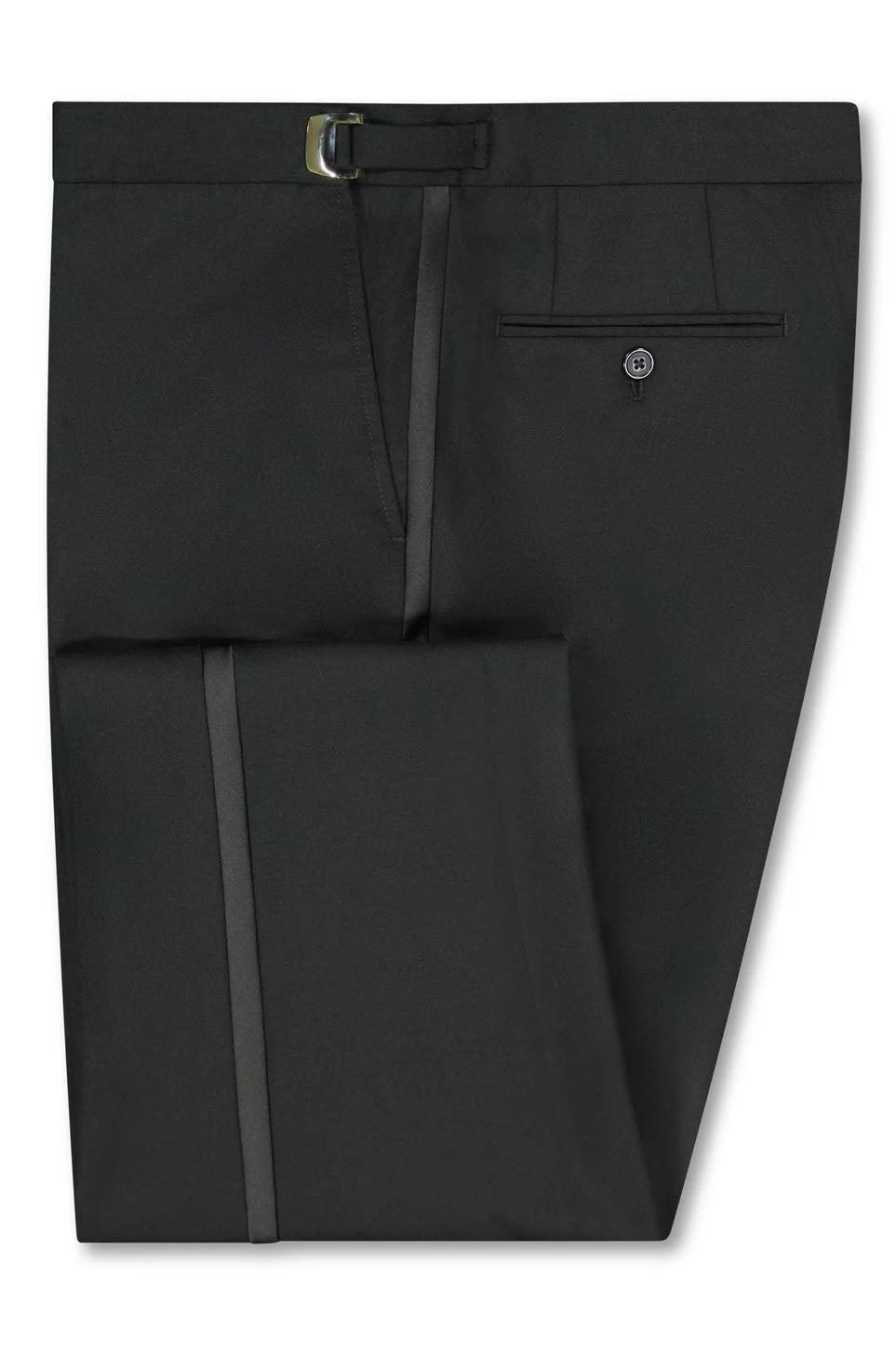 Daniel Black Polyester Plain Front Tuxedo Pants by Neil Allyn