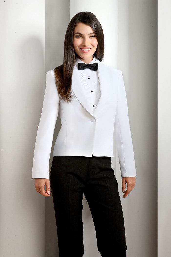 Caitlin White Tuxedo Jacket (Separates) by Neil Allyn