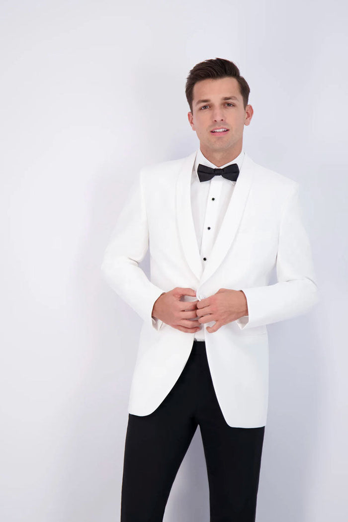 White Dinner Jacket with Shawl Collar Classic Collection
