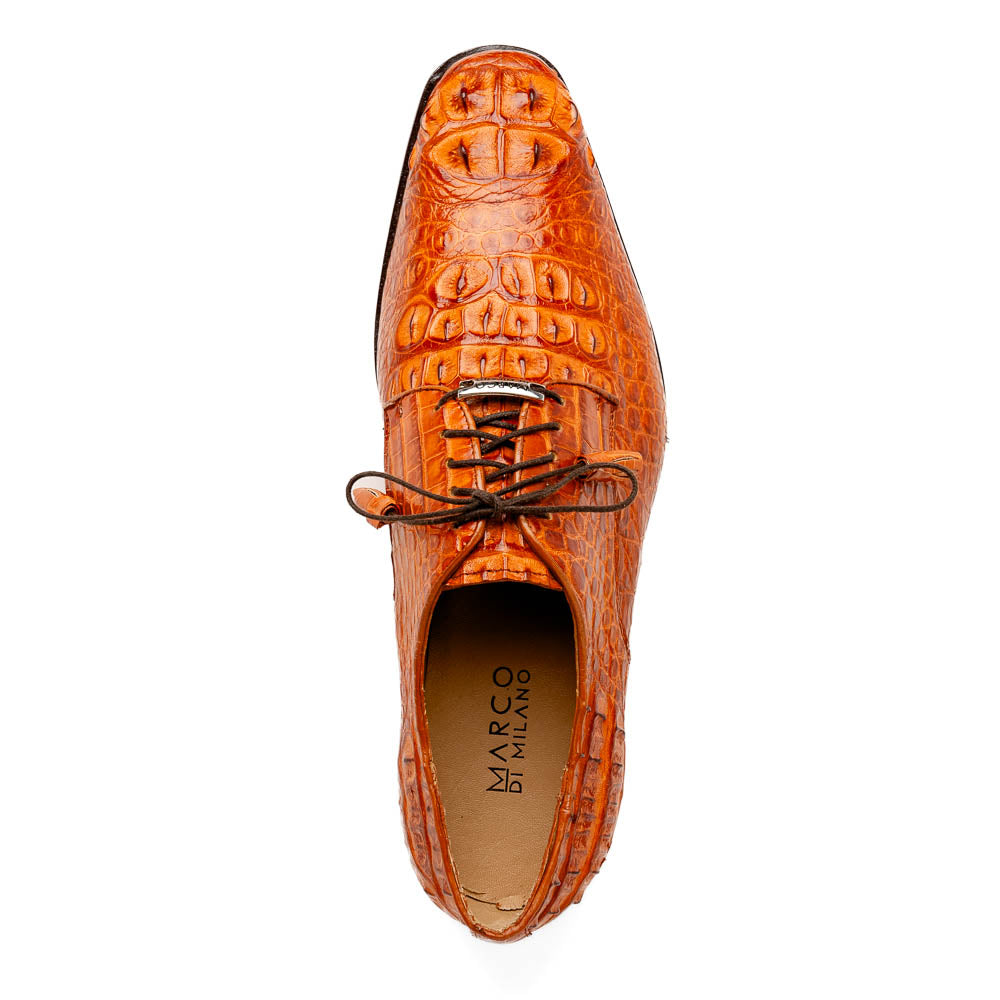Marco Di Milano Nilo Nile Crocodile Derby Brandy Shoe