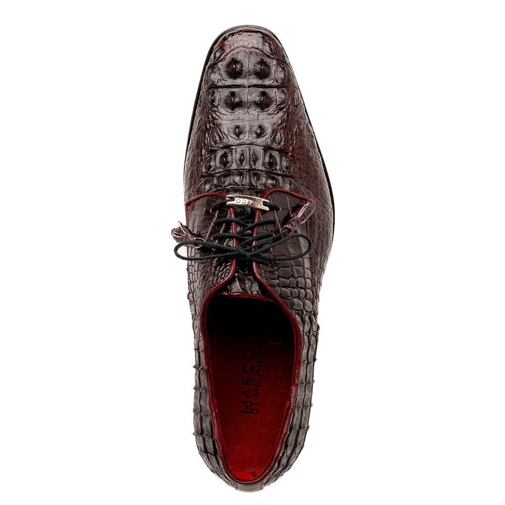 Marco Di Milano Nilo Nile Crocodile Derby Wine Shoe