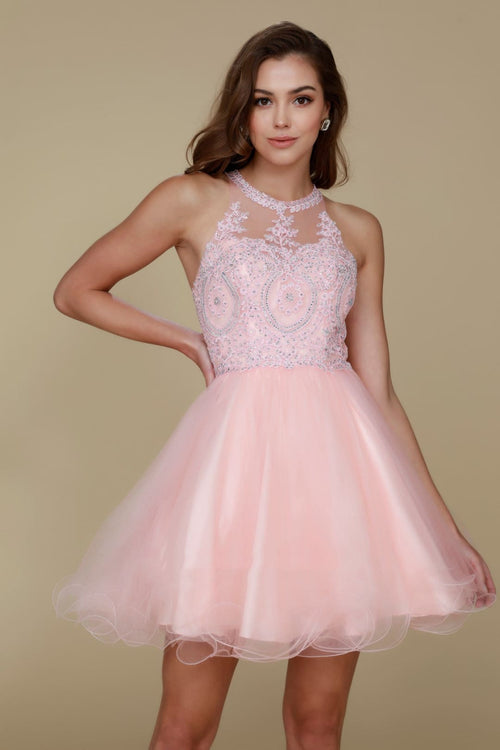 Nox Anabel B652 Blush Dama Dress for Quinceanera Quince Outfit