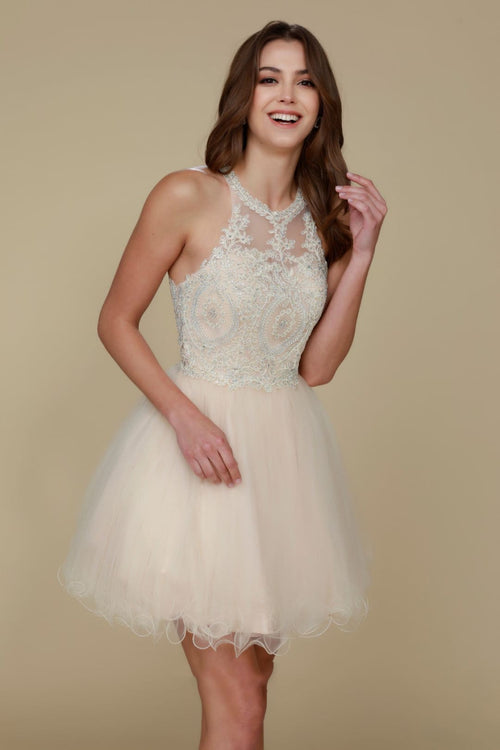 Nox Anabel B652 Champagne Dama Dresses for Quinceanera Quince Outfit