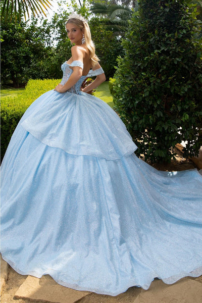 Off Shoulder Corset Ball Gown by GLS Gloria GL3527