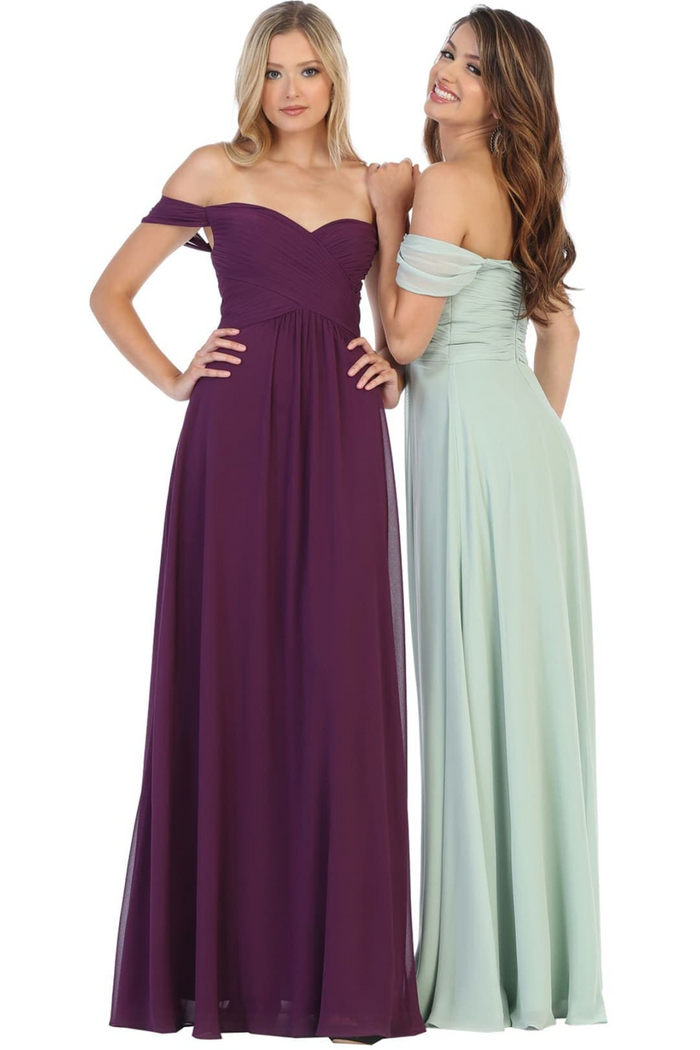 Bridesmaid Dresses Off Shoulder Evening Gown & Plus Size by MQ1711