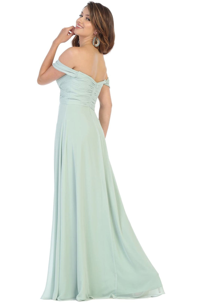Bridesmaid Dresses Off Shoulder Evening Gown & Plus Size by MQ1711