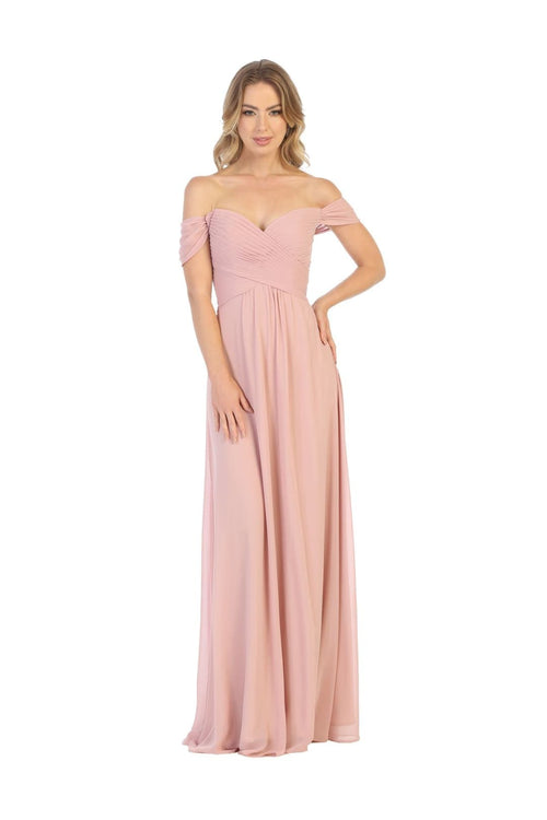 Bridesmaid Dresses Off Shoulder Evening Gown & Plus Size by MQ1711