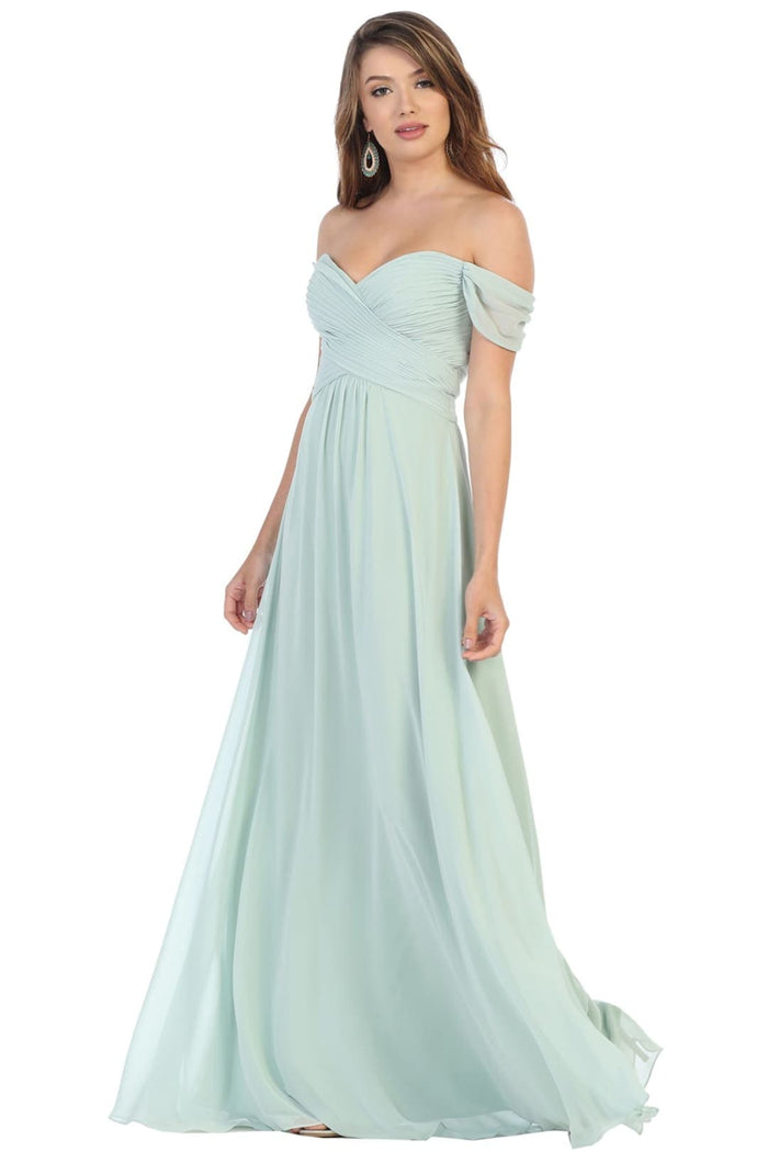 Bridesmaid Dresses Off Shoulder Evening Gown & Plus Size by MQ1711