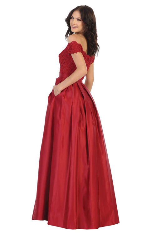 Off The Shoulder Long Ballroom Classy Dress