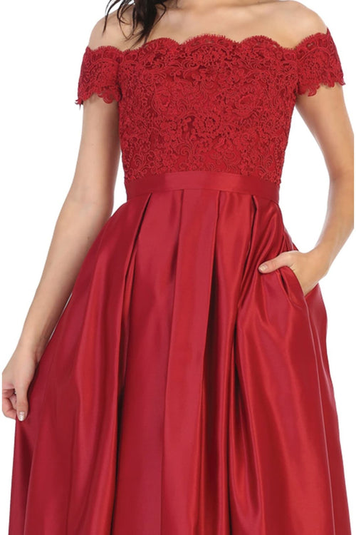 Off The Shoulder Long Ballroom Classy Dress