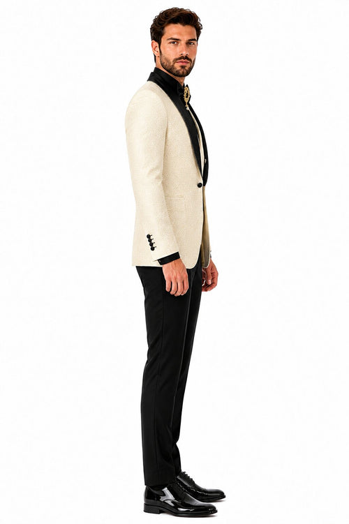Ivory Tuxedo - Cream Wedding Suit - Off White Groom Suit by PROMTUXEDO