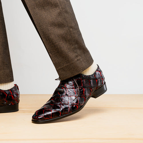Marco_Di_Milano Olivieri Blackcherry Leather Shoe
