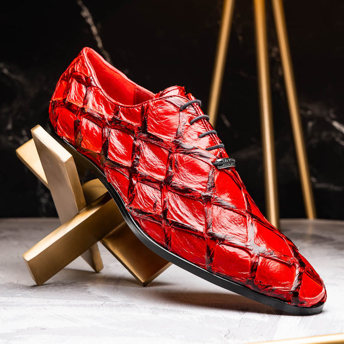 Marco_Di_Milano Olivieri Red Luxury Leather Shoe