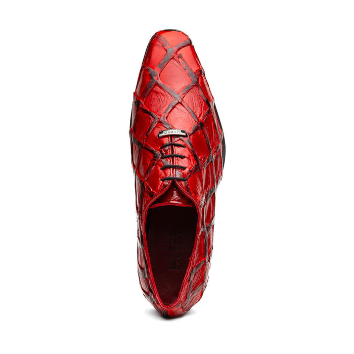 Marco_Di_Milano Olivieri Red Luxury Leather Shoe