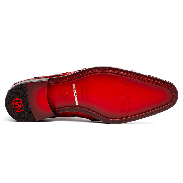 Marco_Di_Milano Olivieri Red Luxury Leather Shoe