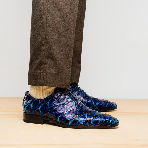 Marco Di Milano Olivieri - Royal Blue Leather Dress Shoe