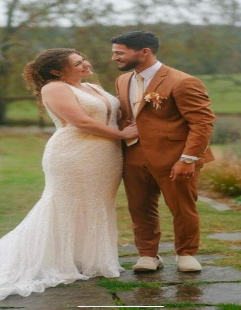 Men’s Rust Brown Wedding Suit – Modern Slim Fit Groom Suit for Fall Outdoor Ceremonies