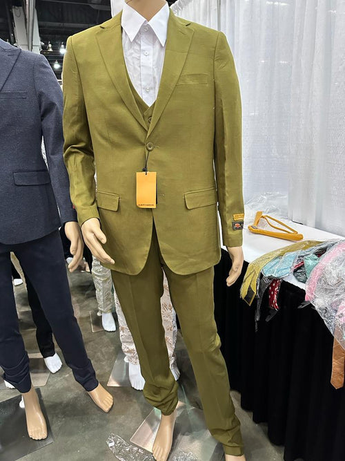 Men’s Olive Green Blazer Sport Coat - Linen Fabric Summer in pistachio sage green USA Men's Outlet