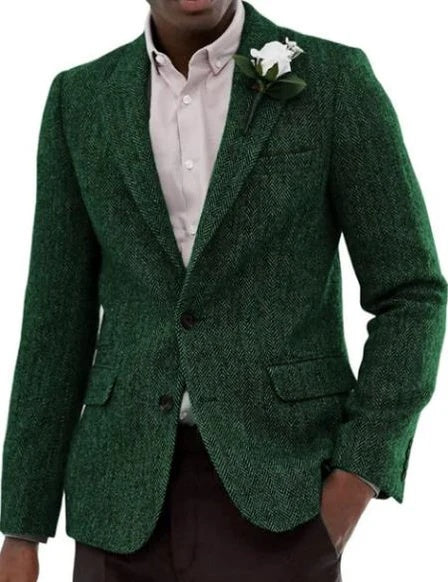 Men’s Green Western Blazer Jacket – Classic Cowboy Style Sport Coat for Wedding, Party and Formal Events