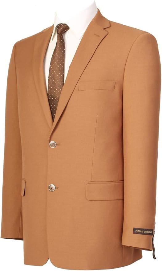 Mens Camel Brown Rustish Two-Button Classic Fit Sport Coat - Modern Blazer for Business and Special Occasions by USA Men's Outlet
