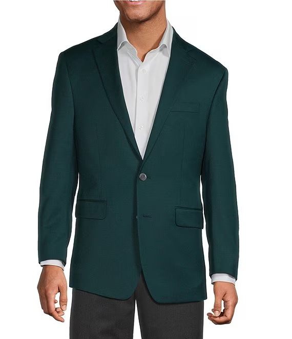 Men’s Dark Teal Blazer – Classic Fit Green Teal Sport Coat for Weddings, Business & Formal Wear