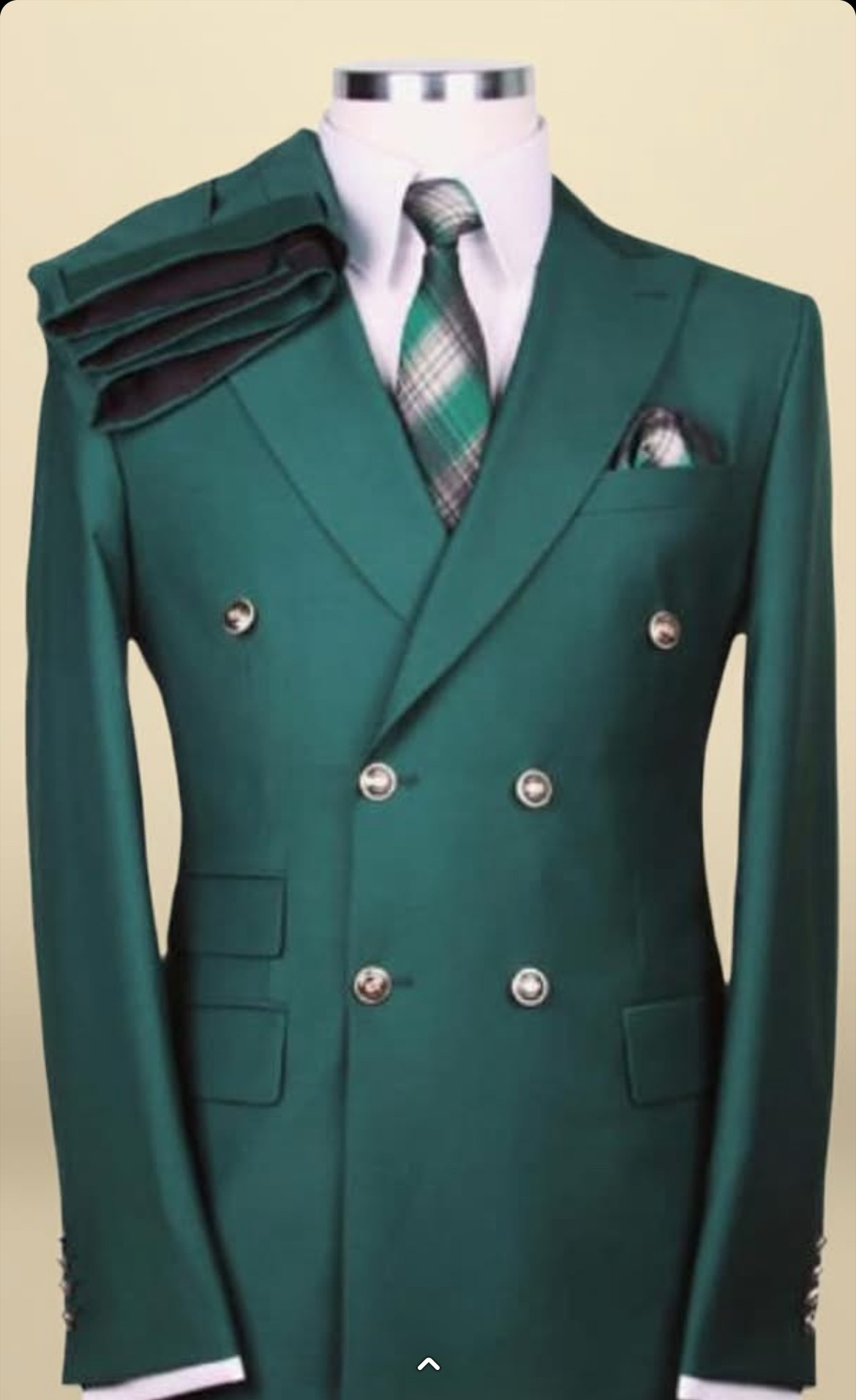 Men’s Dark Green Double Breasted Blazer - Hunter Olive Green Sport Jacket coat by USA Men's Outlet