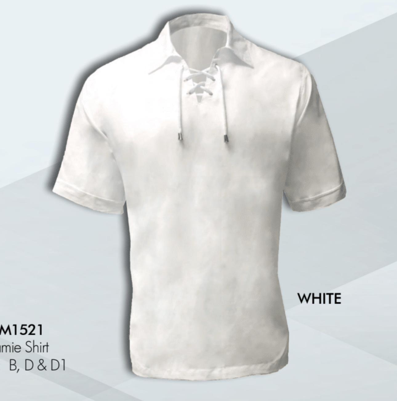 Men’s White Lace-Up Renaissance Shirt - Linen Fabric Short Sleeve Casual Pirate Peasant Top by USA Men's Outlet