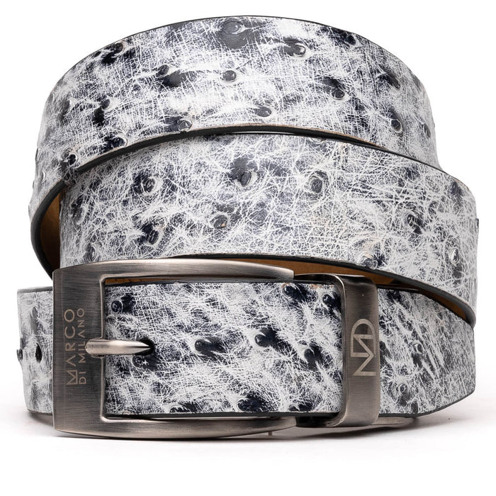 Marco_Di_Milano Domenico Belt Antique Newspaper Leather Shoe
