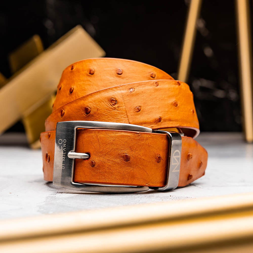 Marco Di Milano Domenico Belt Brandy Leather Loafer