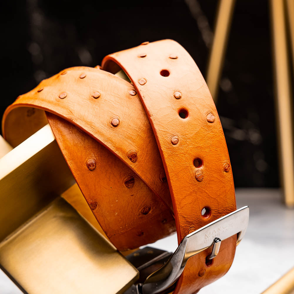 Marco Di Milano Domenico Belt Brandy Leather Loafer