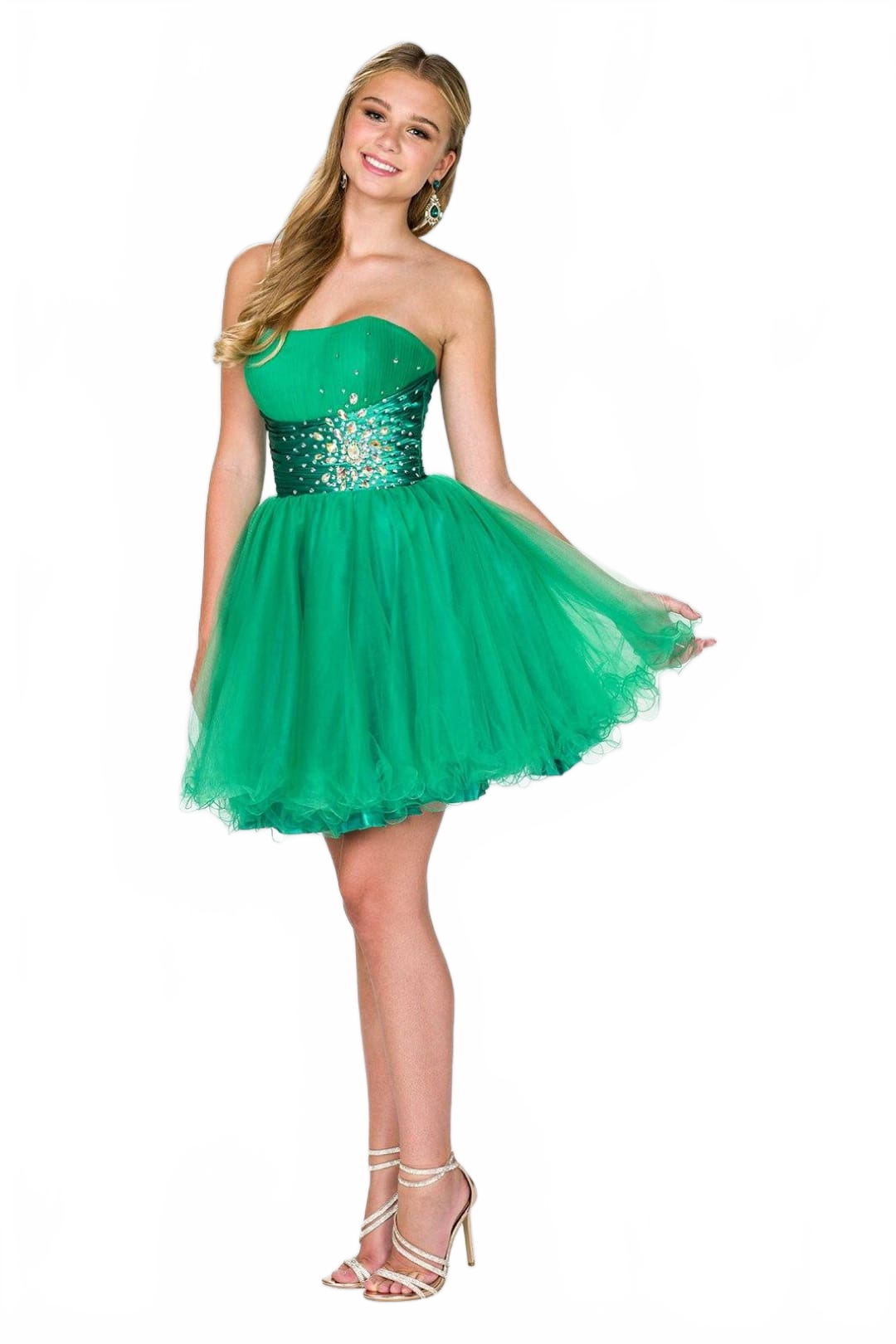 Strapless Sweetheart Tulle Dress by Elizabeth KGS1050