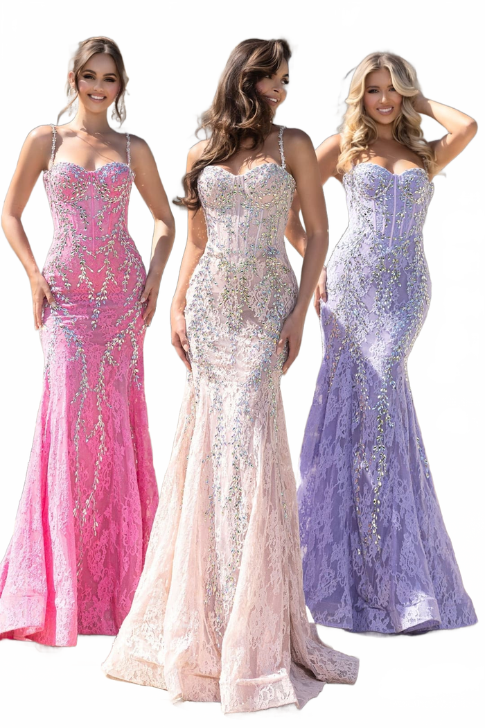 Portia and Scarlett PS25150 Embroidered Mermaid Prom Dress | Long Special Occasions Gown