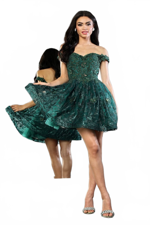 green dama dresses for Quinceanera in Hunter Style MQ2012 Quince Outfi halter_dress