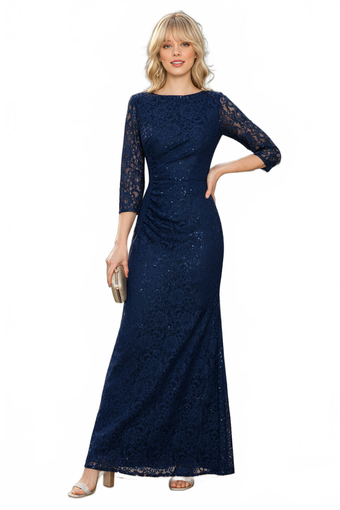 Lenovia 5239 Modest Lace 3/4 Sleeve Mother of the Bride Formal Gown-New Collection