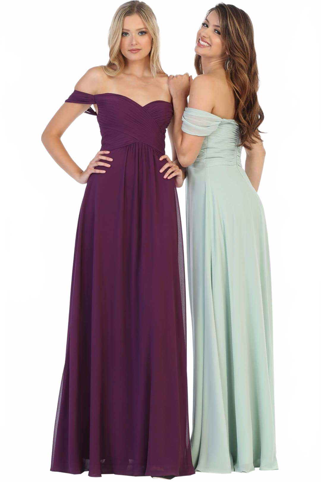 Bridesmaid Dresses Off Shoulder Evening Gown & Plus Size by MQ1711