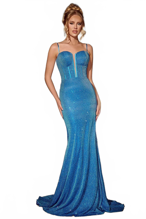 Portia and Scarlett PS24178 -long- Beaded Sweetheart Prom Dress for Classic Glamour
