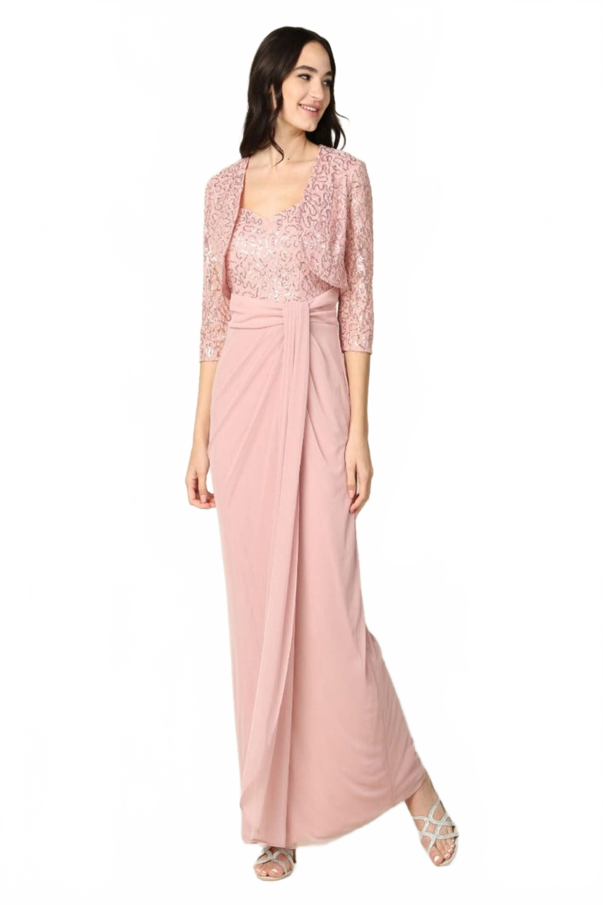Eva USA 3406 Mother of the Bride Sweetheart 2 Pc Chiffon Bolero Dress