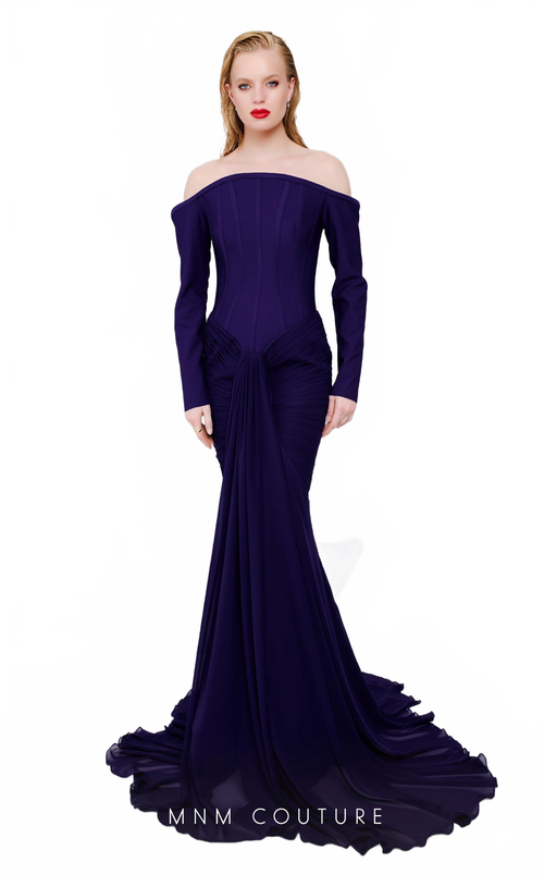 MNM Couture B1112 Elegant Black Evening Dress