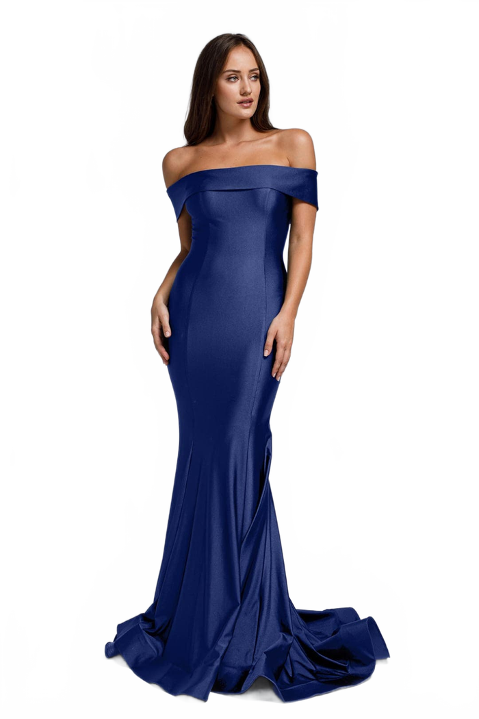 Amelia Couture 373 Off Shoulder Bodycon Mermaid Prom Evening Gown