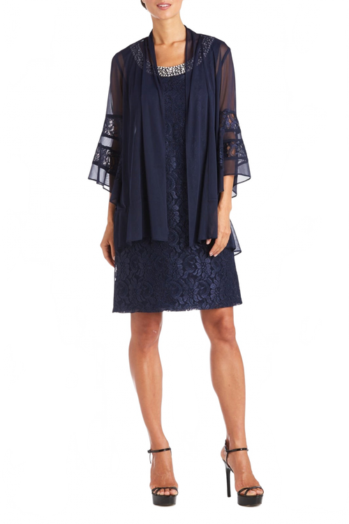 RM Richards Lace 2-Piece Evening Jacket Dress